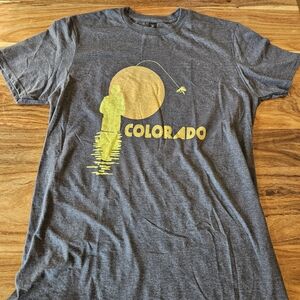 Anvil Gray Colorado Fly Fishing Graphic Tee